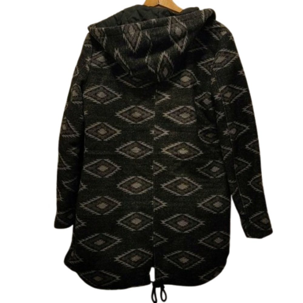 Levi's Women's Size L Hooded Zip Snap Southwest Western Print Long Jacket Coat - Picture 6 of 12